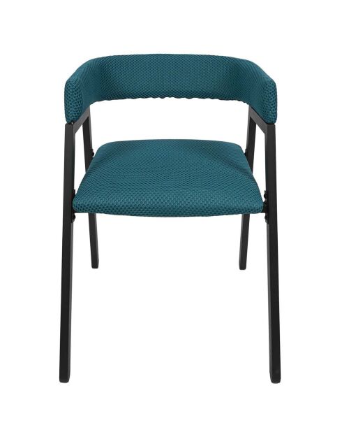 2 Fauteuils Design Atome bleus - 50.5x50x74 cm