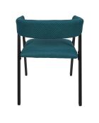 2 Fauteuils Design Atome bleus - 50.5x50x74 cm