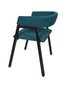 2 Fauteuils Design Atome bleus - 50.5x50x74 cm