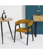 2 Fauteuils Design Atome jaunes - 50.5x50x74 cm