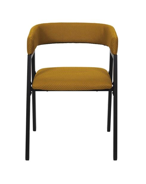 2 Fauteuils Design Atome jaunes - 50.5x50x74 cm