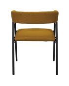 2 Fauteuils Design Atome jaunes - 50.5x50x74 cm