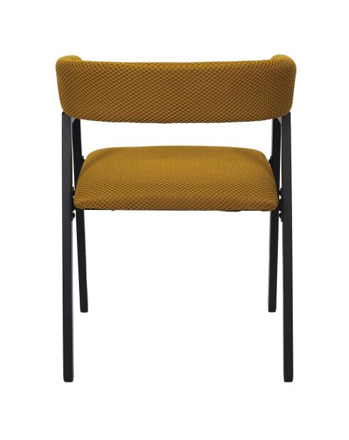 2 Fauteuils Design Atome jaunes - 50.5x50x74 cm