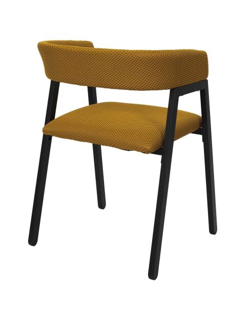 2 Fauteuils Design Atome jaunes - 50.5x50x74 cm