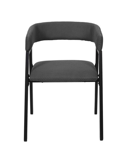 2 Fauteuils Design Atome gris foncé - 50.5x50x74 cm