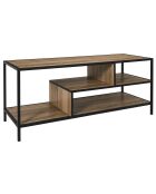 Banc Tv Edison marron/noir - 115x47.5x8 cm