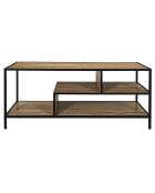 Banc Tv Edison marron/noir - 115x47.5x8 cm