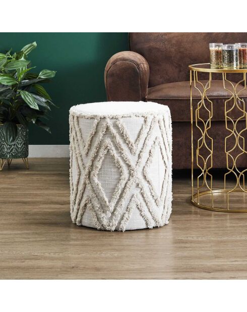 Pouf Mirage beige - 38x38x43 cm