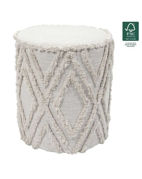 Pouf Mirage beige - 38x38x43 cm