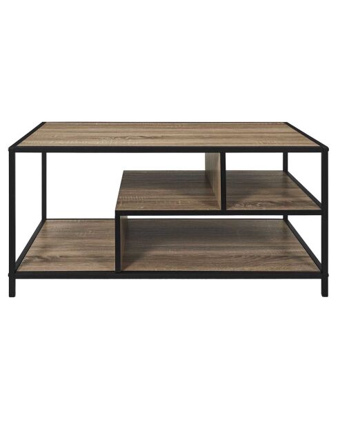 Table Basse Edison marron/noir - 99x62.5x8 cm