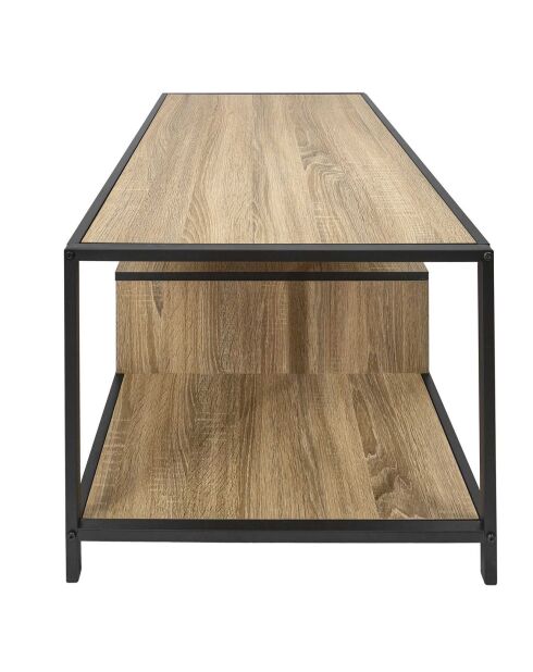 Table Basse Edison marron/noir - 99x62.5x8 cm