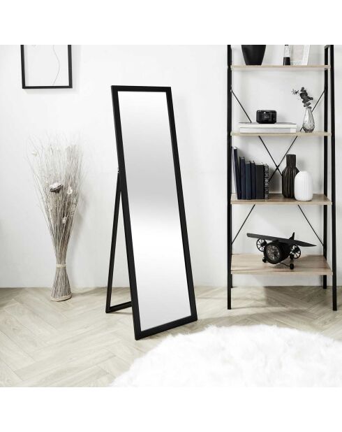Miroir Sur Pied noir - 36x3x125 cm
