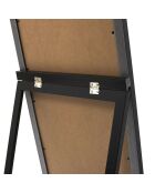 Miroir Sur Pied noir - 36x3x125 cm