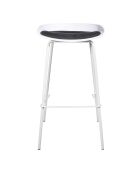 2 Tabourets De Bar Hella blancs - 43x43x84 cm