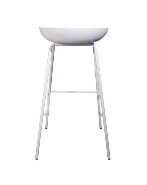 2 Tabourets De Bar Hella blancs - 43x43x84 cm