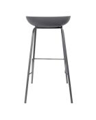 2 Tabourets De Bar Hella gris - 43x43x84 cm