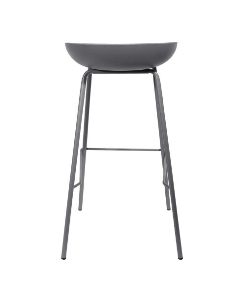 2 Tabourets De Bar Hella gris - 43x43x84 cm