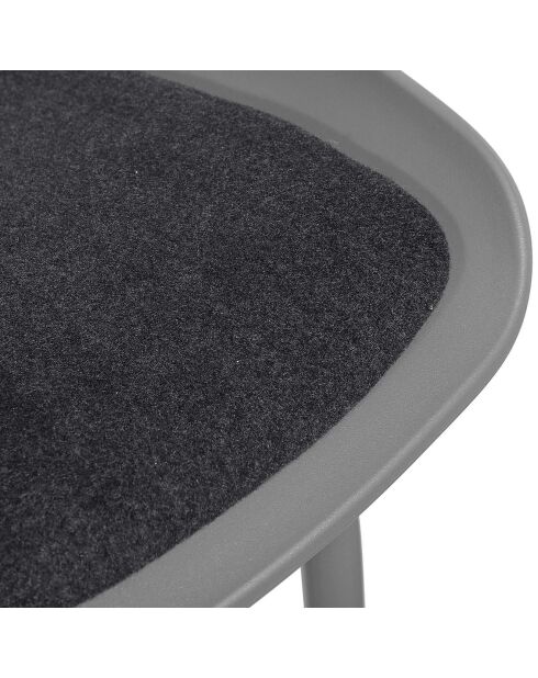 2 Tabourets De Bar Hella gris - 43x43x84 cm