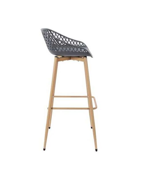 2 Tabourets De Bar Malaga gris/marron - 45.5x47.6x88 cm