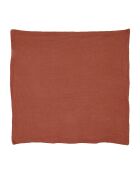 8 Serviettes de table Washed Cotton bois de cèdre - 45x45 cm