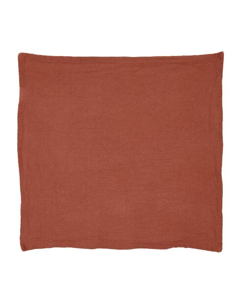 8 Serviettes de table Washed Cotton bois de cèdre - 45x45 cm