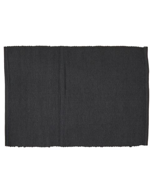 6 Sets de table Ribbed ébène - 35x50 cm