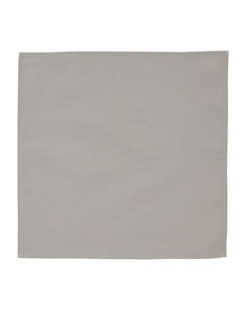 8 servilletas Prasel Uni, color gris perla, 43 x 43 cm