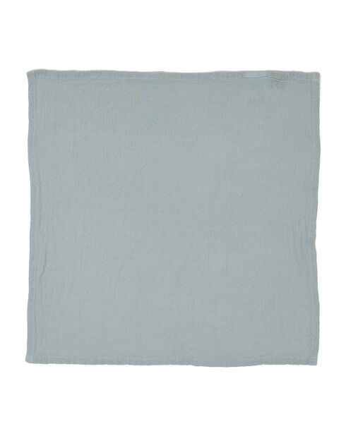8 Serviettes de table Washed Cotton bleu perle - 45x45 cm