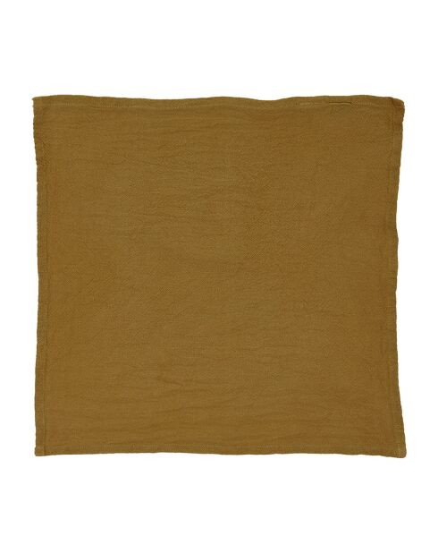 8 Serviettes de table Washed Cotton tabac séché - 45x45 cm