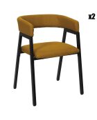 2 Fauteuils Design Atome jaunes - 50.5x50x74 cm