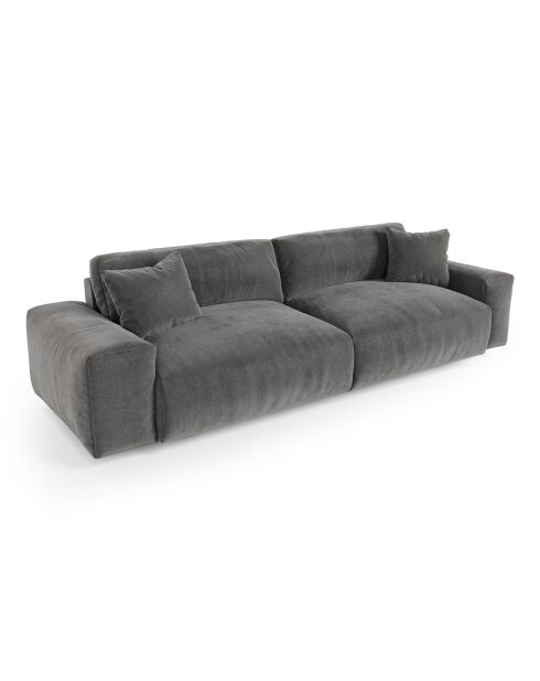 Joy 3-Sitzer-Sofa Graphitgrauer Samt - 220x120x75 cm