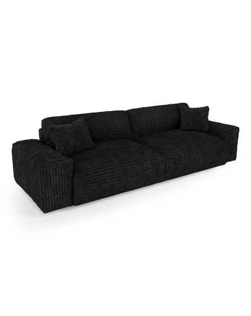 Joy 3-Sitzer-Sofa XXL aus Kord schwarz - 240x120x75 cm
