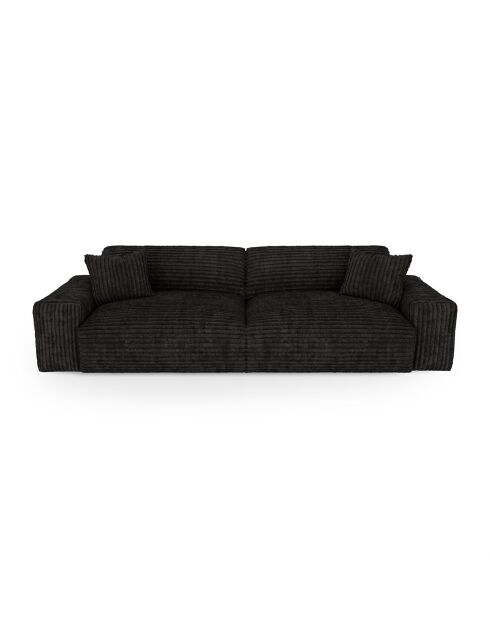 Joy 3-Sitzer-Sofa XXL aus Kord schwarz - 240x120x75 cm