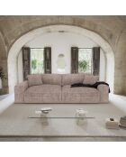 Canapé 3 places Joy Velours côtelé XXL taupe - 240x120x75 cm