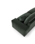 Canapé 4 places Joy Tissu tramé toucher doux vert kaki  - 240x120x75 cm