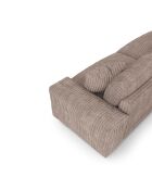 Canapé 4 places Joy Velours côtelé XXL taupe - 240x120x75 cm