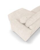 Canapé angle droit Joy Velours côtelé XXL crème - 310x174x75 cm