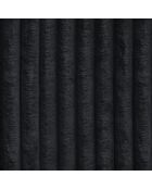 Canapé angle droit Joy Velours côtelé XXL noir - 310x174x75 cm