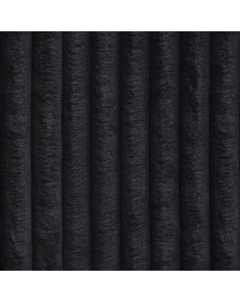 Canapé angle droit Joy Velours côtelé XXL noir - 310x174x75 cm