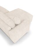 Canapé angle gauche Joy Velours côtelé XXL crème - 310x174x75 cm