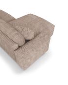 Canapé angle gauche Joy Velours côtelé XXL taupe - 310x174x75 cm