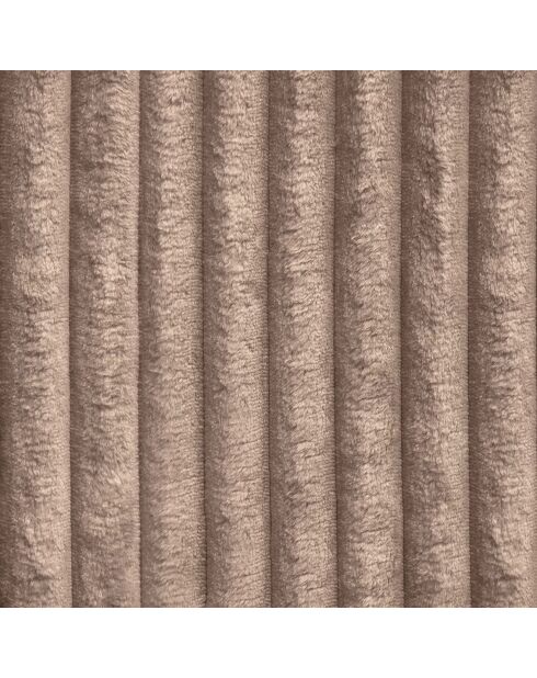 Canapé panoramique Joy Velours côtelé XXL taupe - 420x174x75 cm