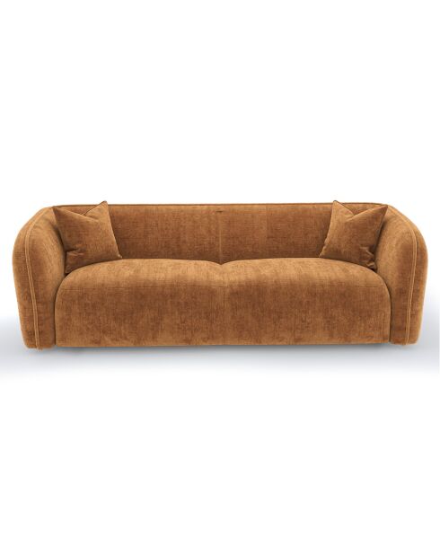 Jules Velours 3-Sitzer-Sofa mit Senfprägung, 215 x 93 x 70 cm