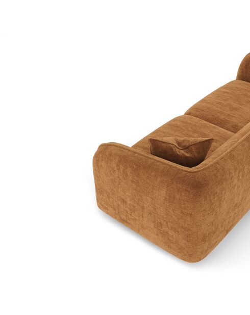 Jules Velours 3-Sitzer-Sofa mit Senfprägung, 215 x 93 x 70 cm