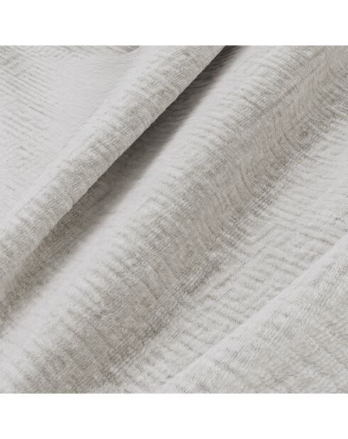 Canapé d'angle droit Jules Velours à motifs crème - 278x160x70 cm