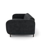 Canapé 3 places Lola Velours anthracite foncé - 202x99x75 cm