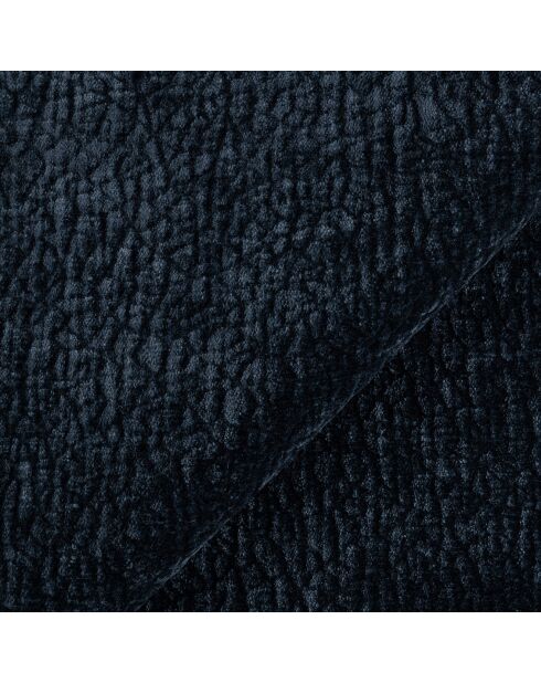 Canapé 3 places Lola Velours éléphant bleu nuit - 202x99x75 cm