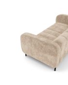Canapé 3 places Lola Velours éléphant taupe - 202x99x75 cm