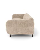 Canapé 3 places Lola Velours éléphant taupe - 202x99x75 cm
