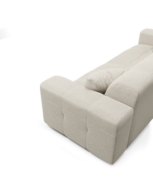 Matis 4-zitsbank crèmekleurige stof Bouclette - 230x92x85 cm